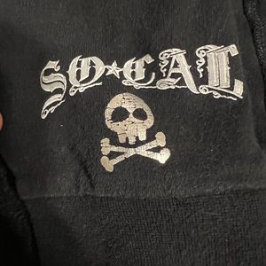 Zip-up Hoodie - Skull : Black